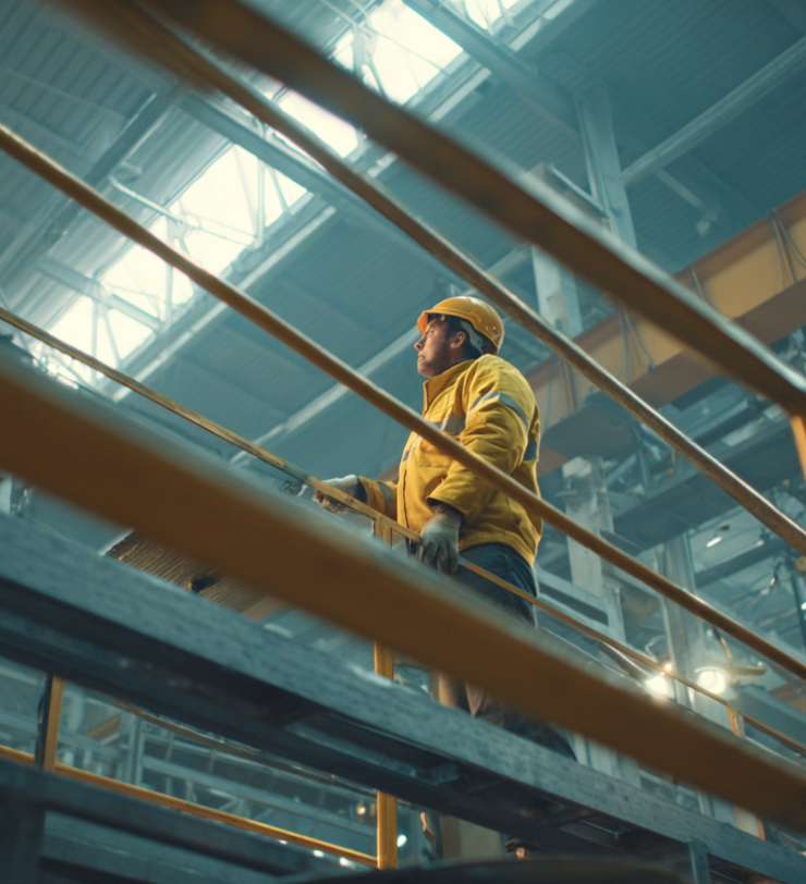 Epinal - Assembly of structural components for a relocated mineral wool production plant for INCREW - Industry Montage Group